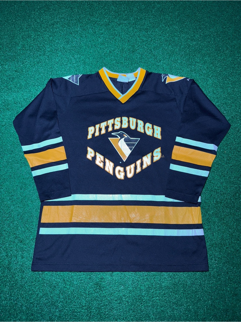 Pittsburgh Penguins Jagr Vintage 90s Jersey Youth XL 22x29 Adult M/L NHL